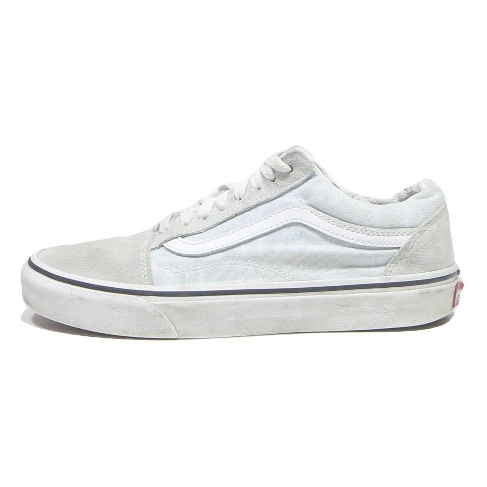 VANS Old Skool Womens Lace-Up Trainers White Canvas UK 5.5 Classic Skate