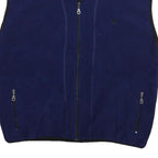 CHAMPION Mens Blue Black Zip Jacket L Polyester Blend Plain Casual Lightweight