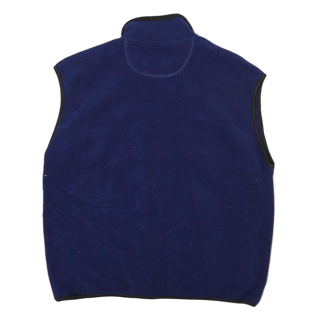 CHAMPION Mens Blue Black Zip Jacket L Polyester Blend Plain Casual Lightweight