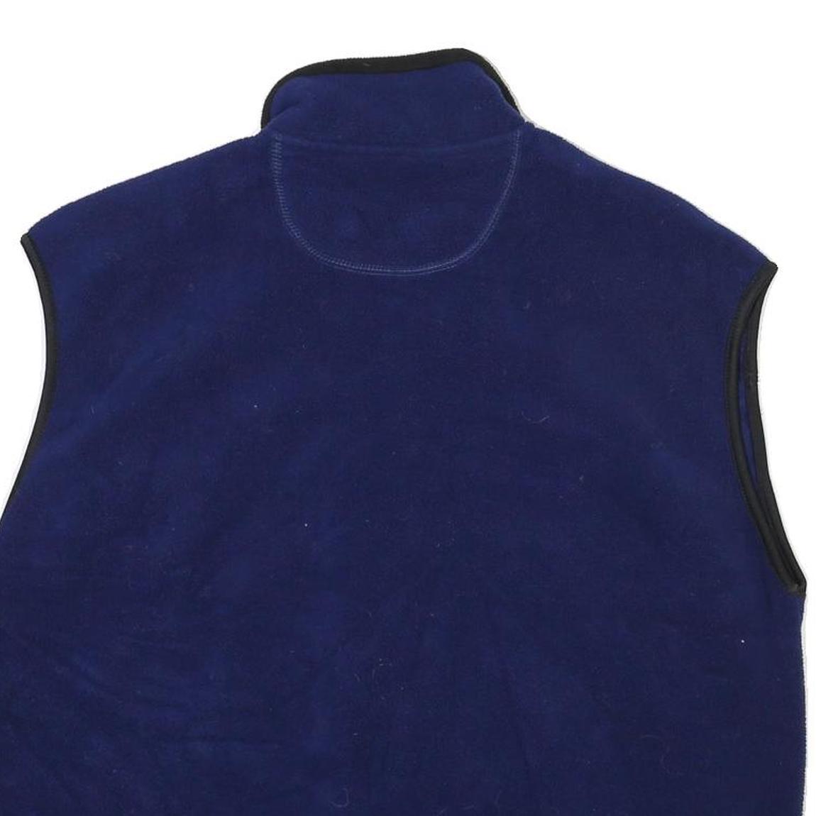 CHAMPION Mens Blue Black Zip Jacket L Polyester Blend Plain Casual Lightweight