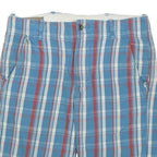 LEVI'S Mens Shorts Blue Red & White Checked Casual L W30 Comfortable Cotton