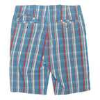 LEVI'S Mens Shorts Blue Red & White Checked Casual L W30 Comfortable Cotton