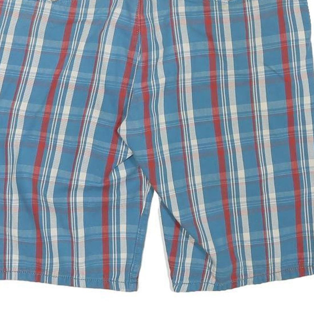 LEVI'S Mens Shorts Blue Red & White Checked Casual L W30 Comfortable Cotton