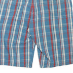 LEVI'S Mens Shorts Blue Red & White Checked Casual L W30 Comfortable Cotton