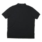 POLO RALPH LAUREN Mens Black & Yellow Short Sleeve Plain L Cotton Blend Polo