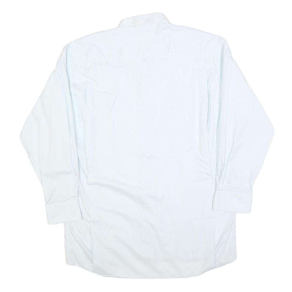 SWISS AIR Mens White Shirt L Long Sleeve Cotton Blend Workwear