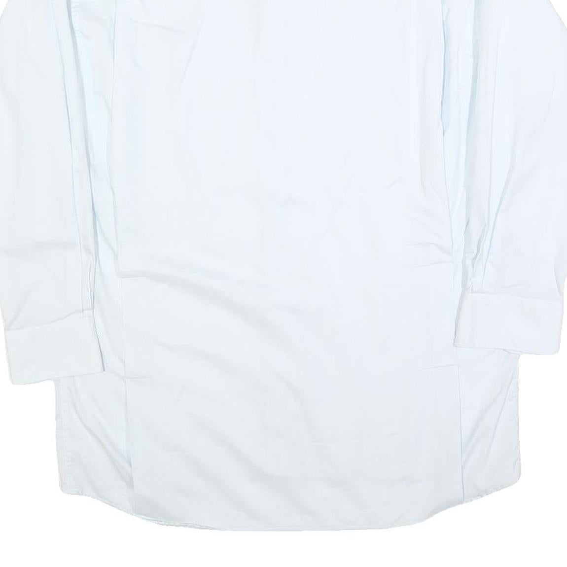 SWISS AIR Mens White Shirt L Long Sleeve Cotton Blend Workwear