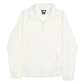 THE NORTH FACE Womens White Jacket L Polyester Zip Plain Warm Lightweight