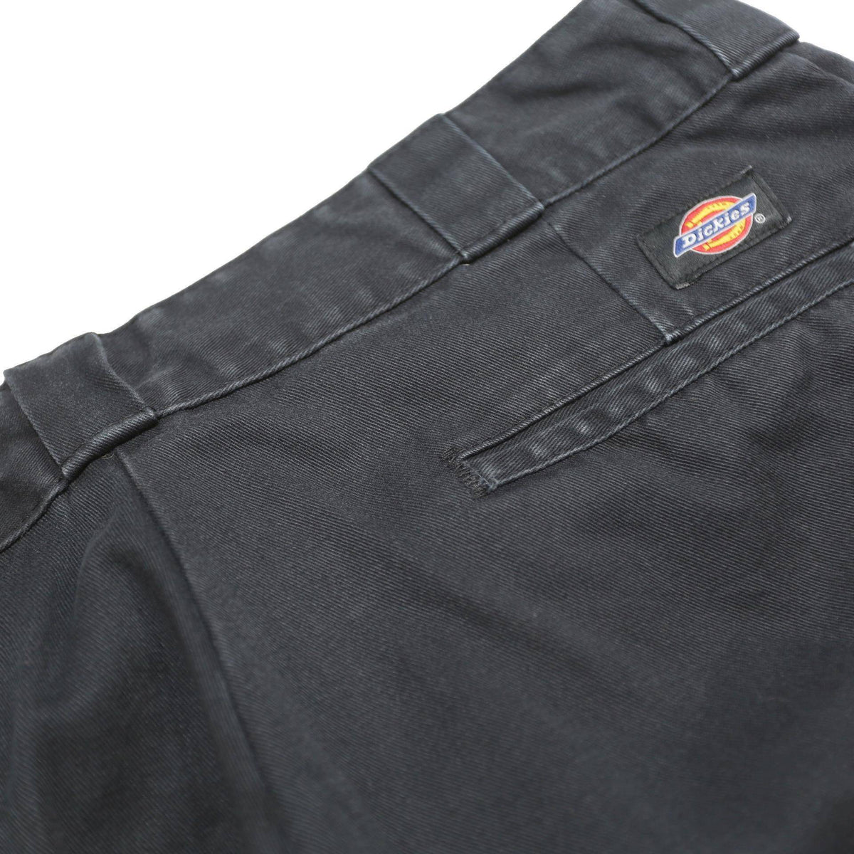 DICKIES Mens Cotton Blend Black Regular Straight Trousers W34 L32 Workwear Zip