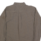 TOMMY HILFIGER Mens Brown Check Shirt L Button-Down Collar Long Sleeve Casual