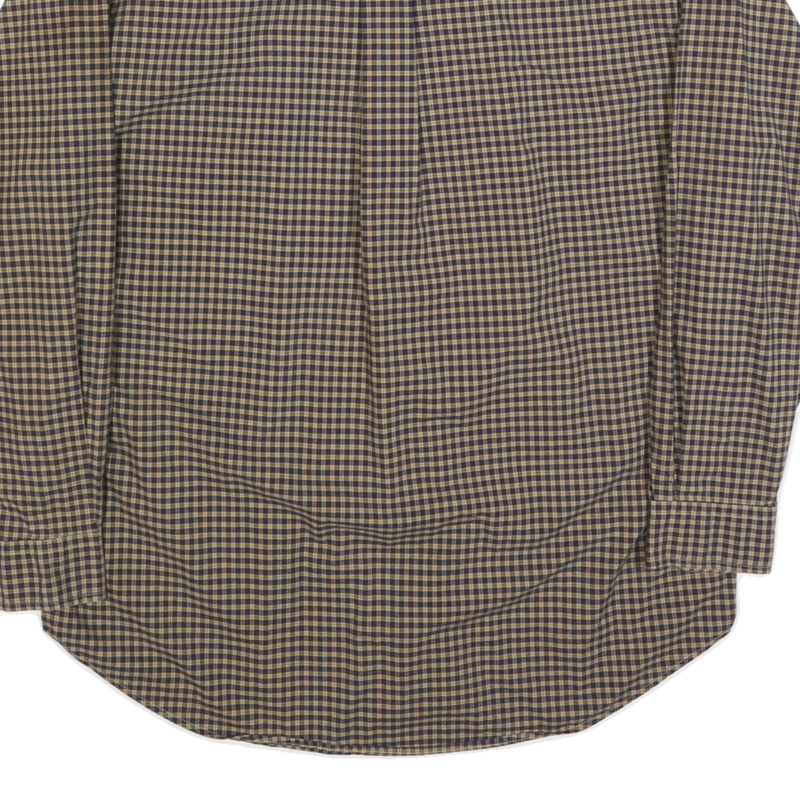 TOMMY HILFIGER Mens Brown Check Shirt L Button-Down Collar Long Sleeve Casual