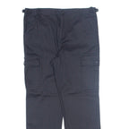 LA SHADY Cargo Womens Trousers Black Regular Tapered W32 L38