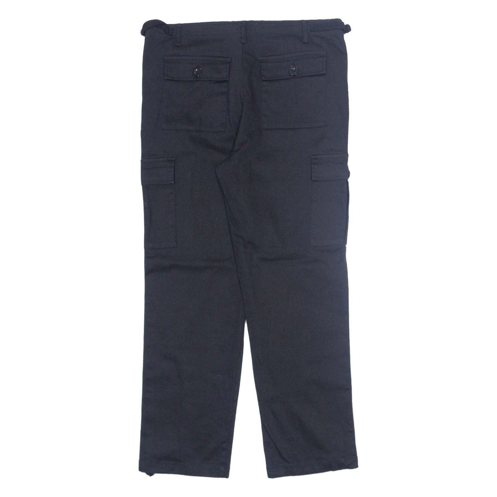 LA SHADY Cargo Womens Trousers Black Regular Tapered W32 L38