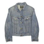LEE Womens Blue Denim Button Jacket L Woven Classic Casual Lightweight
