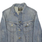 LEE Womens Blue Denim Button Jacket L Woven Classic Casual Lightweight