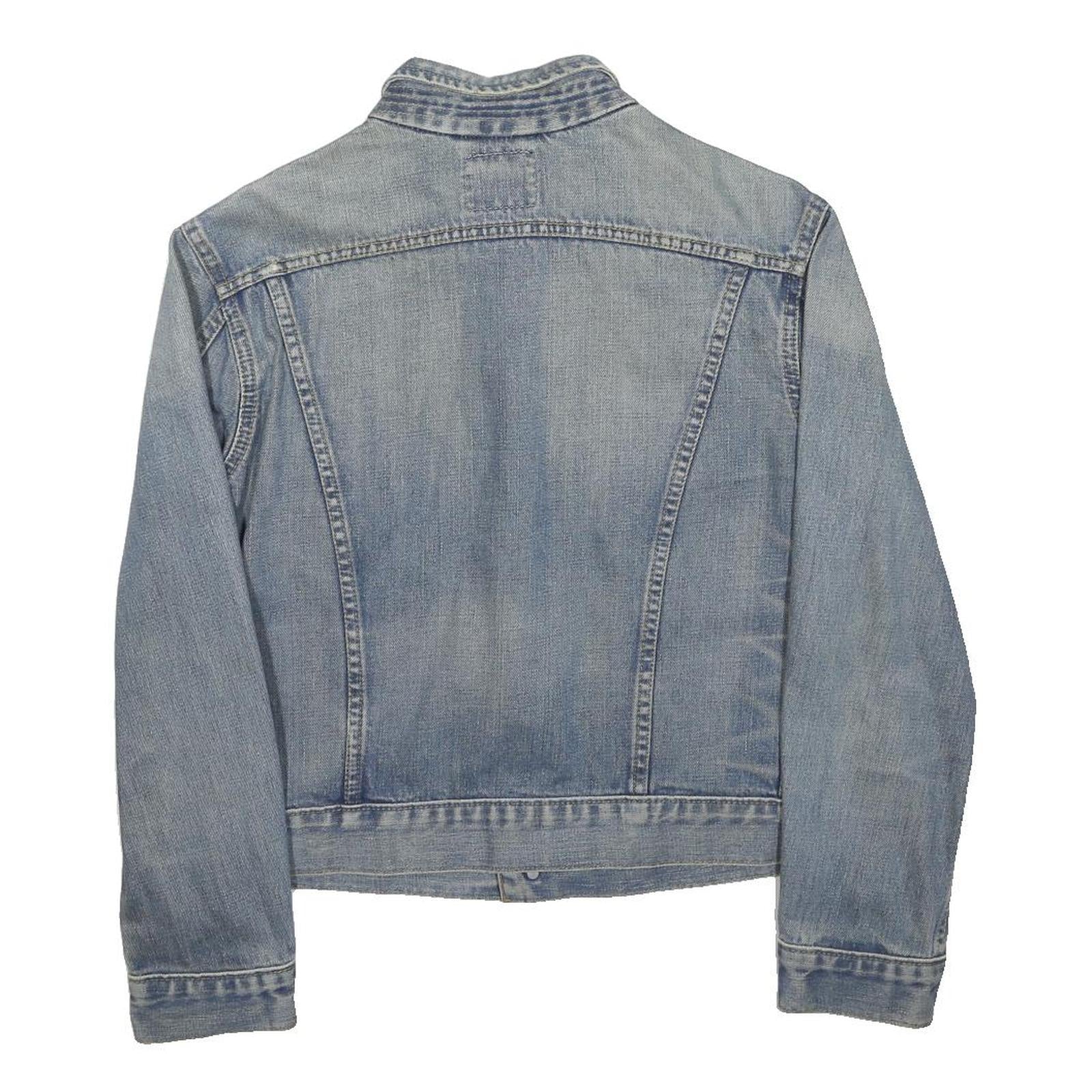 LEE Womens Blue Denim Button Jacket L Woven Classic Casual Lightweight