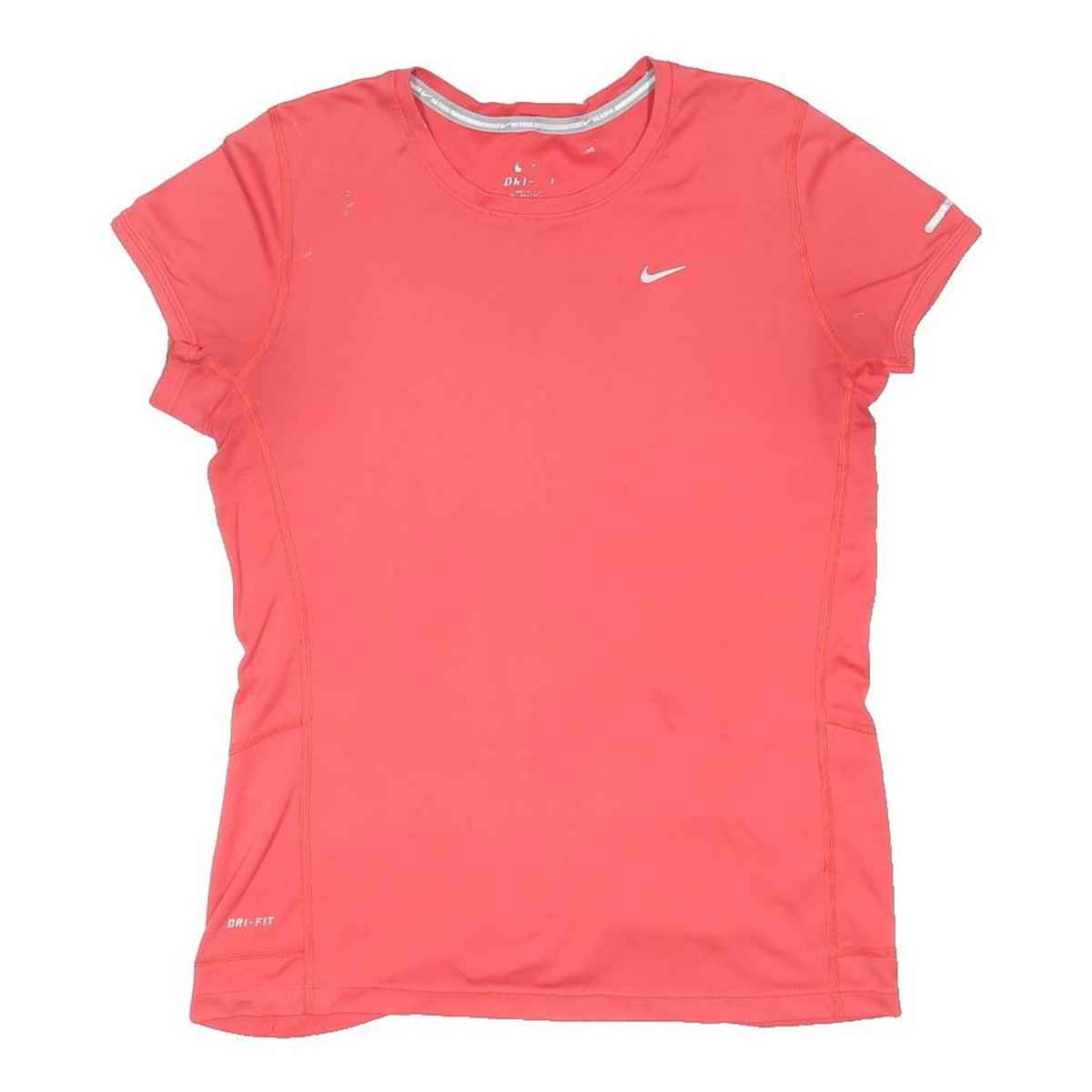 NIKE Womens Red Modern T-Shirt M Short Sleeve Round Neck Sportswear Activewear