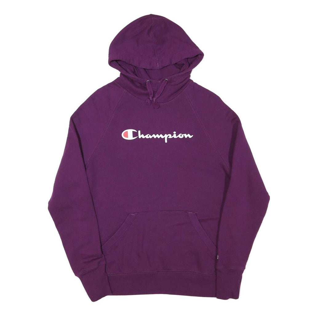 CHAMPION Womens Purple Hoodie M Pullover Cotton Blend Casual Sportswear