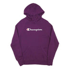 CHAMPION Womens Purple Hoodie M Pullover Cotton Blend Casual Sportswear
