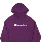CHAMPION Womens Purple Hoodie M Pullover Cotton Blend Casual Sportswear