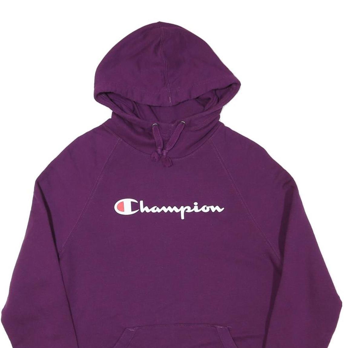 CHAMPION Womens Purple Hoodie M Pullover Cotton Blend Casual Sportswear