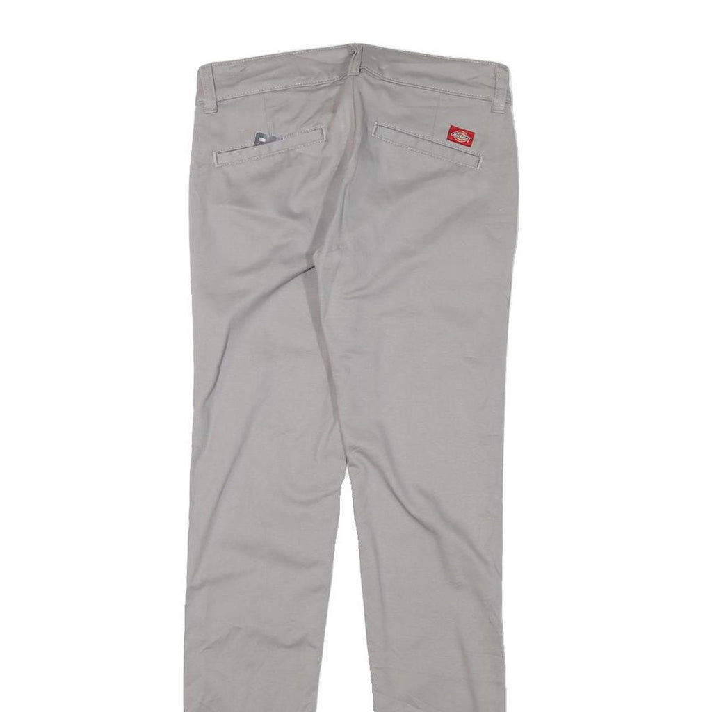 DICKIES Womens Slim Beige Cotton Blend Slim Leg Trousers W27 L31 Workwear Casual
