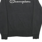 CHAMPION Mens Black Crew Neck S Cotton Blend Pullover Sweatshirt Logo