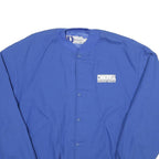DUNBROOKE Mens Blue Cotton Blend Button Jacket XL Plain Classic Casual