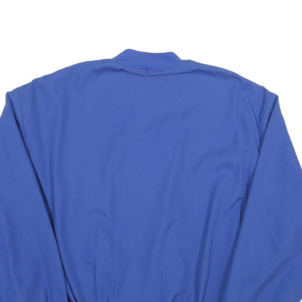 DUNBROOKE Mens Blue Cotton Blend Button Jacket XL Plain Classic Casual