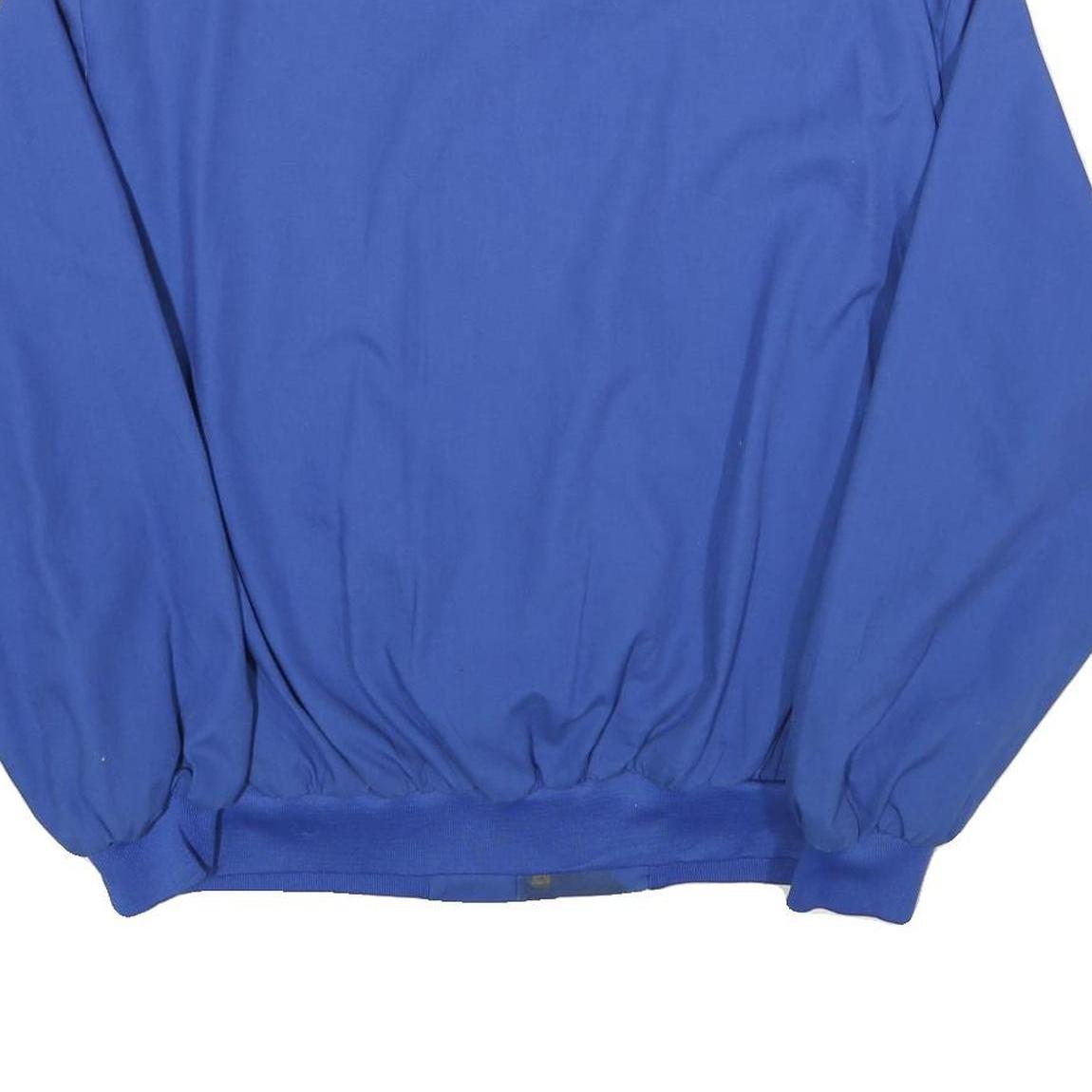 DUNBROOKE Mens Blue Cotton Blend Button Jacket XL Plain Classic Casual