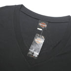 HARLEY DAVIDSON Womens Black Ride Free 2XL Short Sleeve V-Neck Cotton T-Shirt