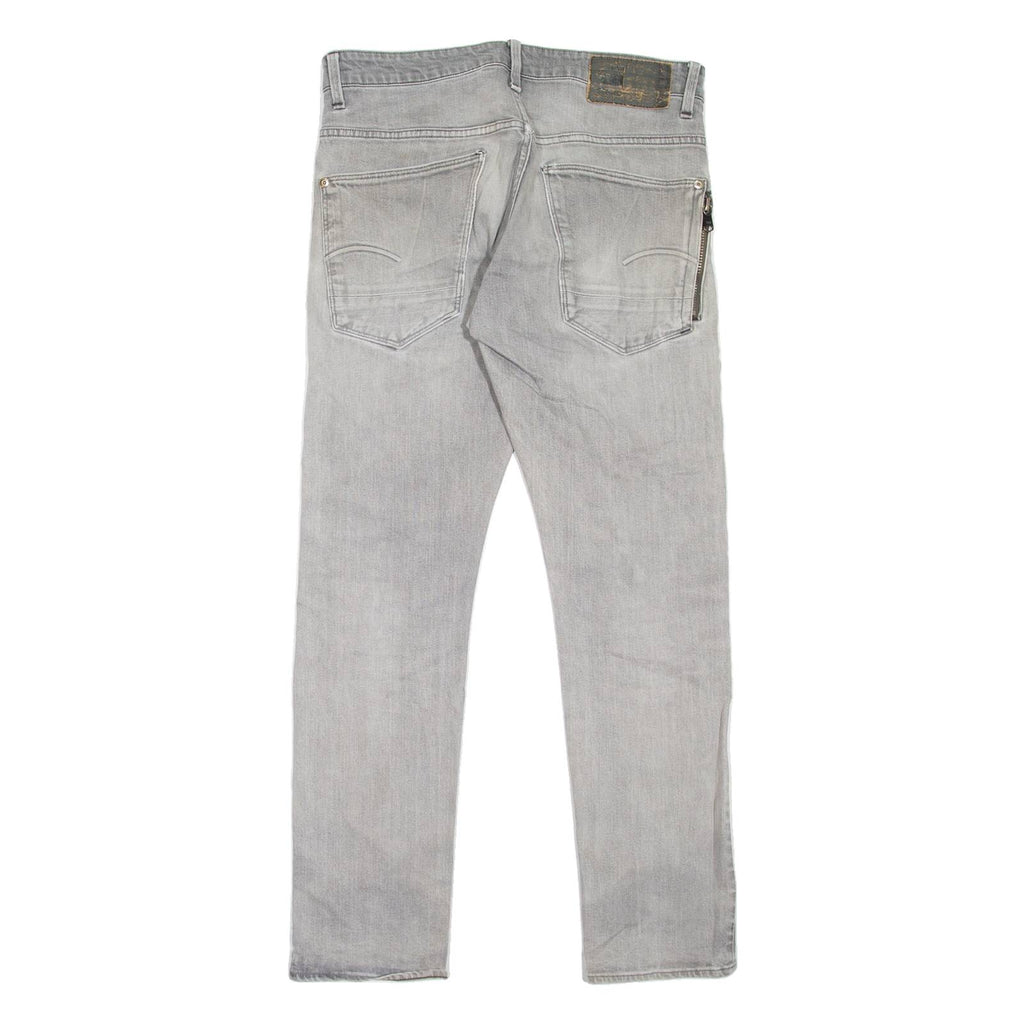 G-STAR Steam Mens Jeans Grey Regular Tapered Stone Wash W33 L32