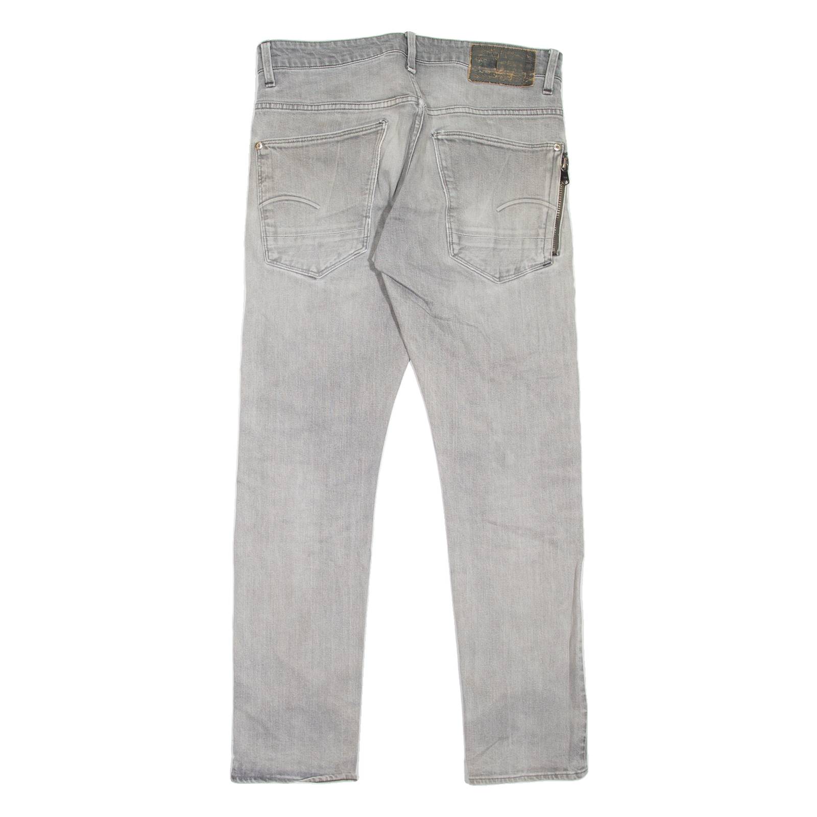 G-STAR Steam Mens Jeans Grey Regular Tapered Stone Wash W33 L32