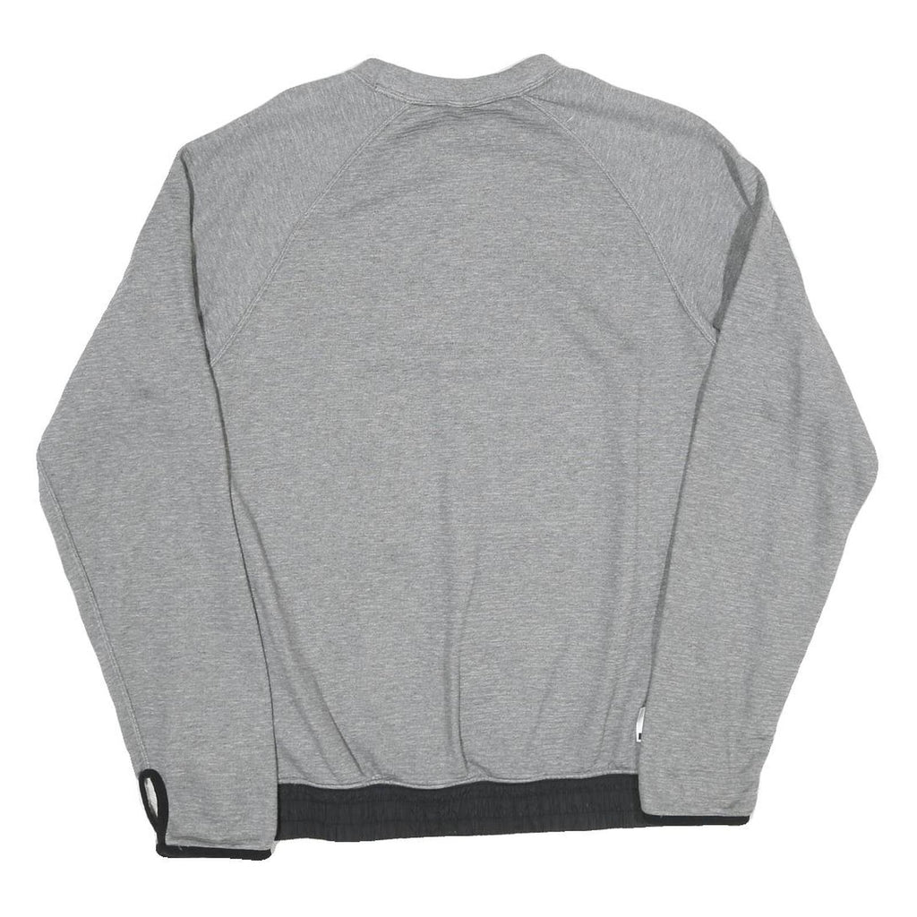 NIKE Mens Grey Cotton Blend Crew Neck Sweatshirt S Casual Sports Wear