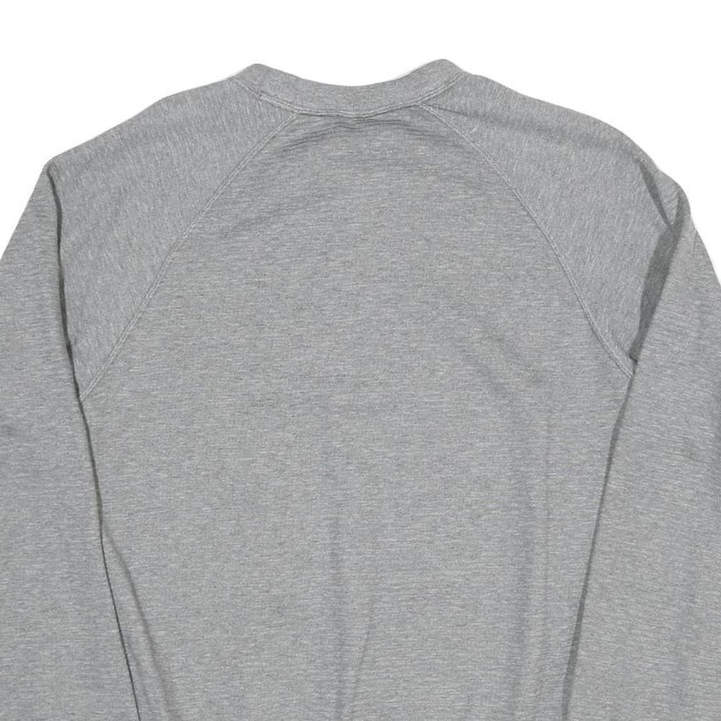 NIKE Mens Grey Cotton Blend Crew Neck Sweatshirt S Casual Sports Wear