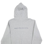 RUSSELL ATHLETIC Mens Grey Off Center Harbor Hooded Sweatshirt L Cotton Blend