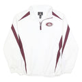 X GRAIN Mens White & Maroon Sweatshirt XL Pullover Zip Neck Sports Style