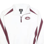 X GRAIN Mens White & Maroon Sweatshirt XL Pullover Zip Neck Sports Style