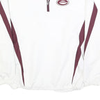 X GRAIN Mens White & Maroon Sweatshirt XL Pullover Zip Neck Sports Style