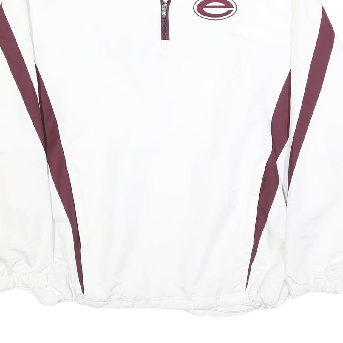 X GRAIN Mens White & Maroon Sweatshirt XL Pullover Zip Neck Sports Style