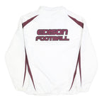 X GRAIN Mens White & Maroon Sweatshirt XL Pullover Zip Neck Sports Style