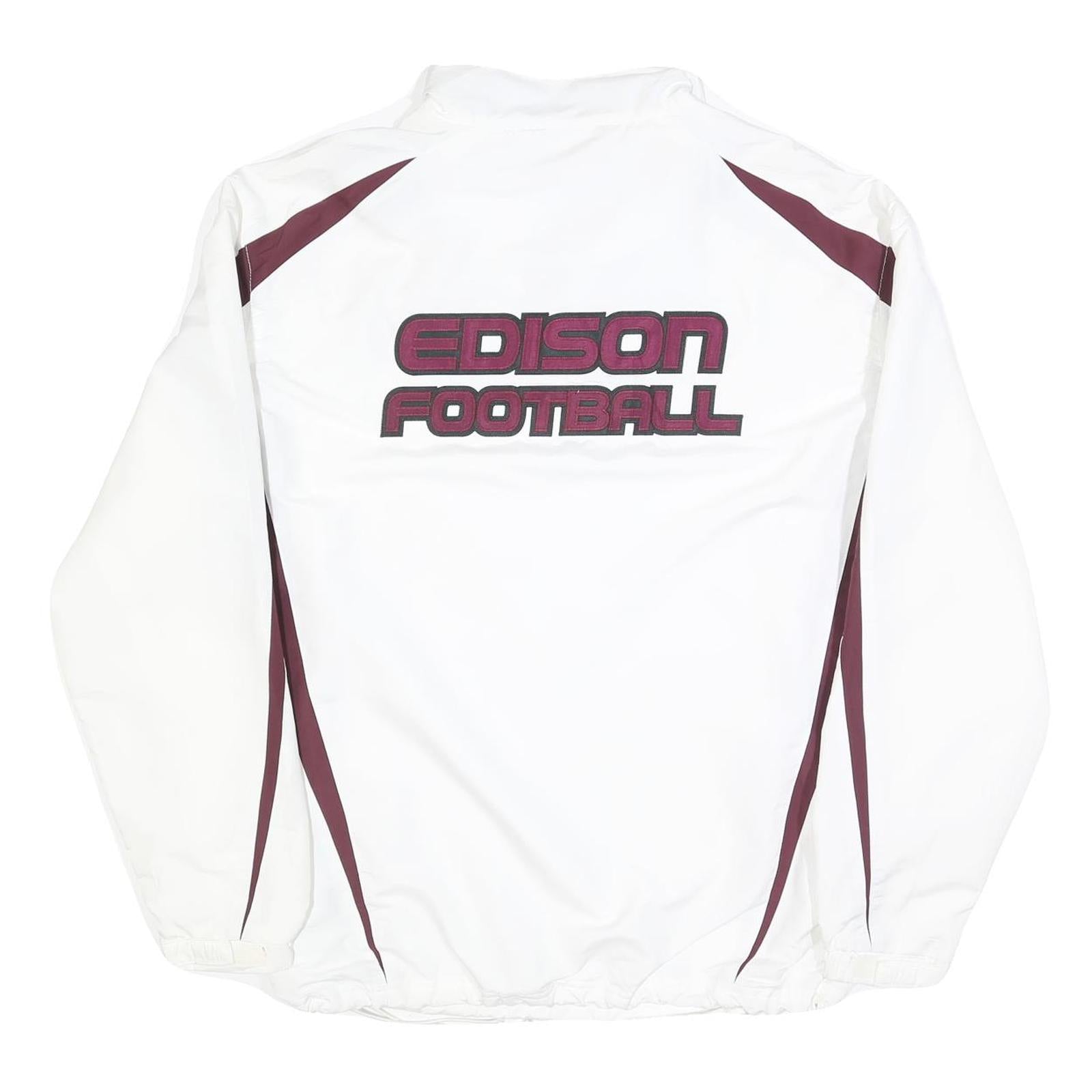 X GRAIN Mens White & Maroon Sweatshirt XL Pullover Zip Neck Sports Style