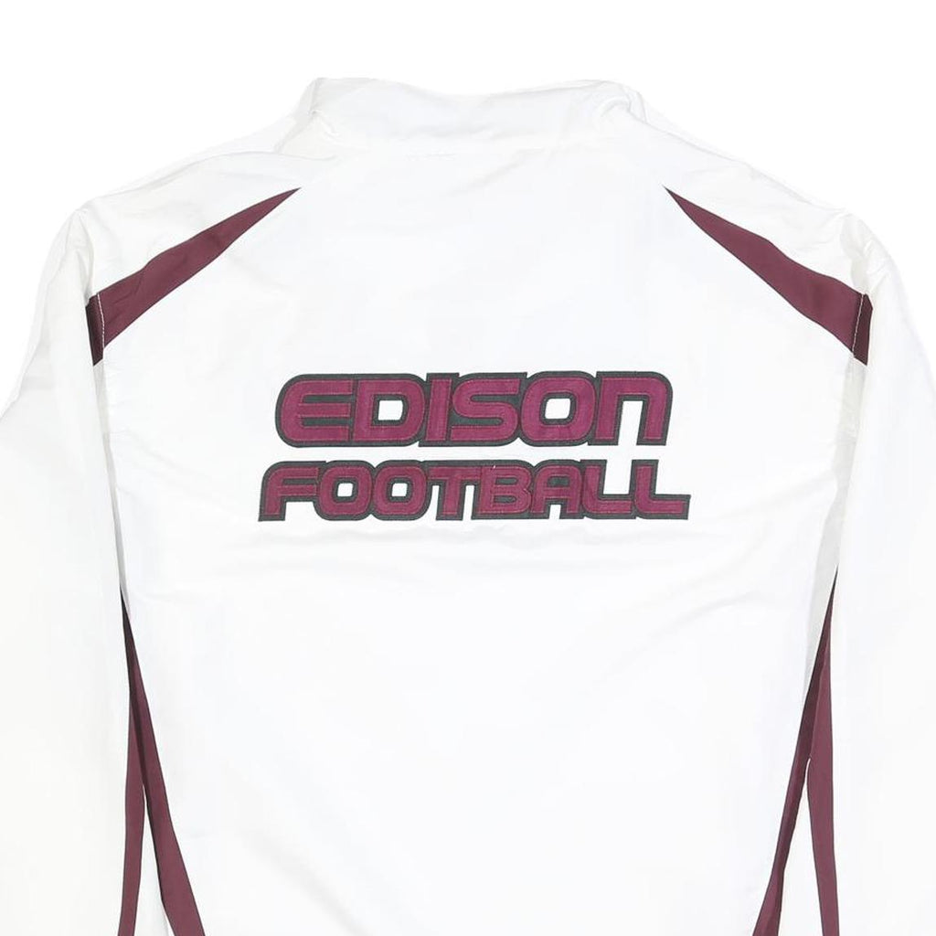 X GRAIN Mens White & Maroon Sweatshirt XL Pullover Zip Neck Sports Style