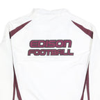 X GRAIN Mens White & Maroon Sweatshirt XL Pullover Zip Neck Sports Style