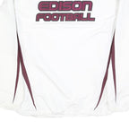 X GRAIN Mens White & Maroon Sweatshirt XL Pullover Zip Neck Sports Style