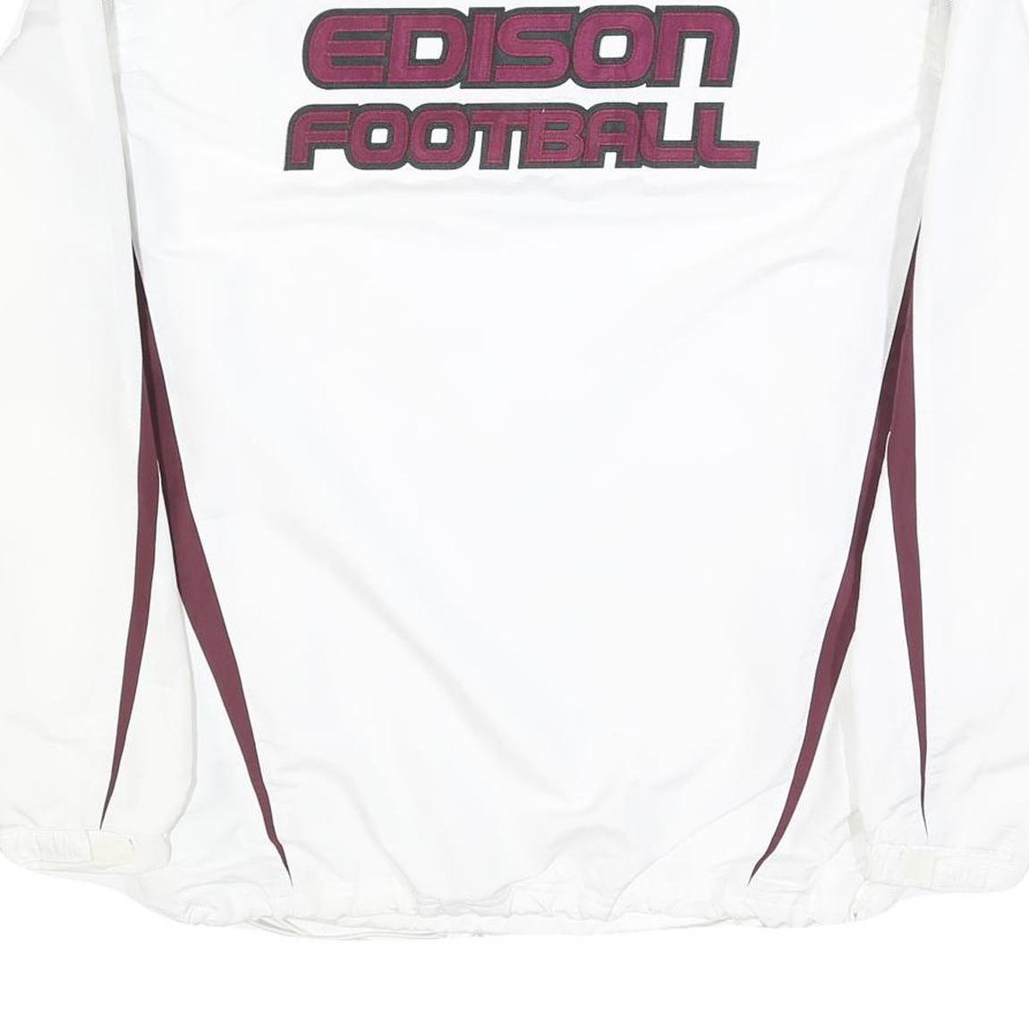 X GRAIN Mens White & Maroon Sweatshirt XL Pullover Zip Neck Sports Style