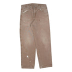 DICKIES Mens Jeans Beige Relaxed Straight Denim Rinse W32 L30 Workwear