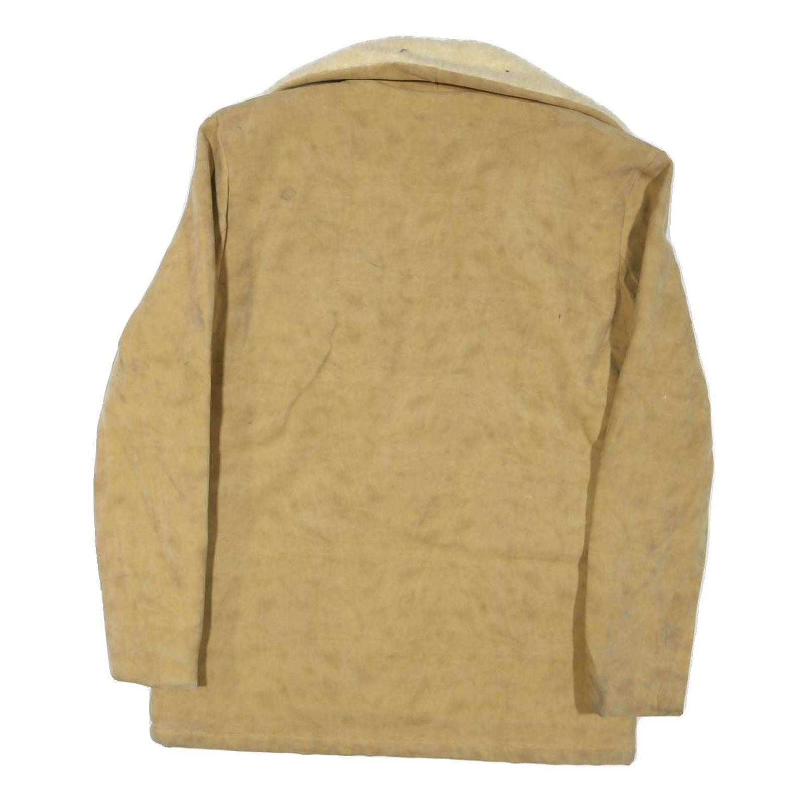 SWINGSTER Womens Beige Cream Shearling Jacket XL Cotton Blend Button Closure