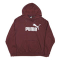 PUMA Womens Maroon Hoodie 3XL Cotton Blend Pullover Casual Sweatshirt