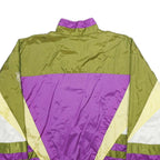 NIKE Womens Purple & Green Zip Nylon Sports Jacket M Colourblock Vintage